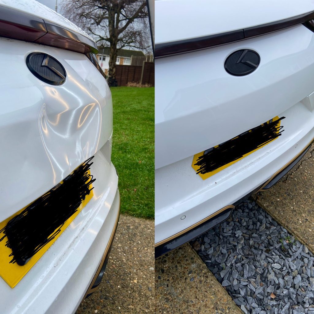 PDR Paintless Dent Repair on vehicle in Dartford